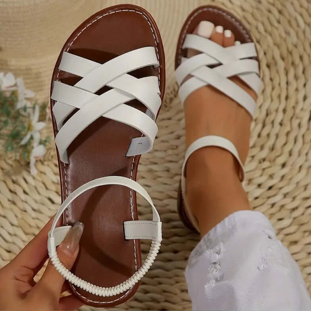 Casual Sandals for Women - Lina-White-2-State of Style
