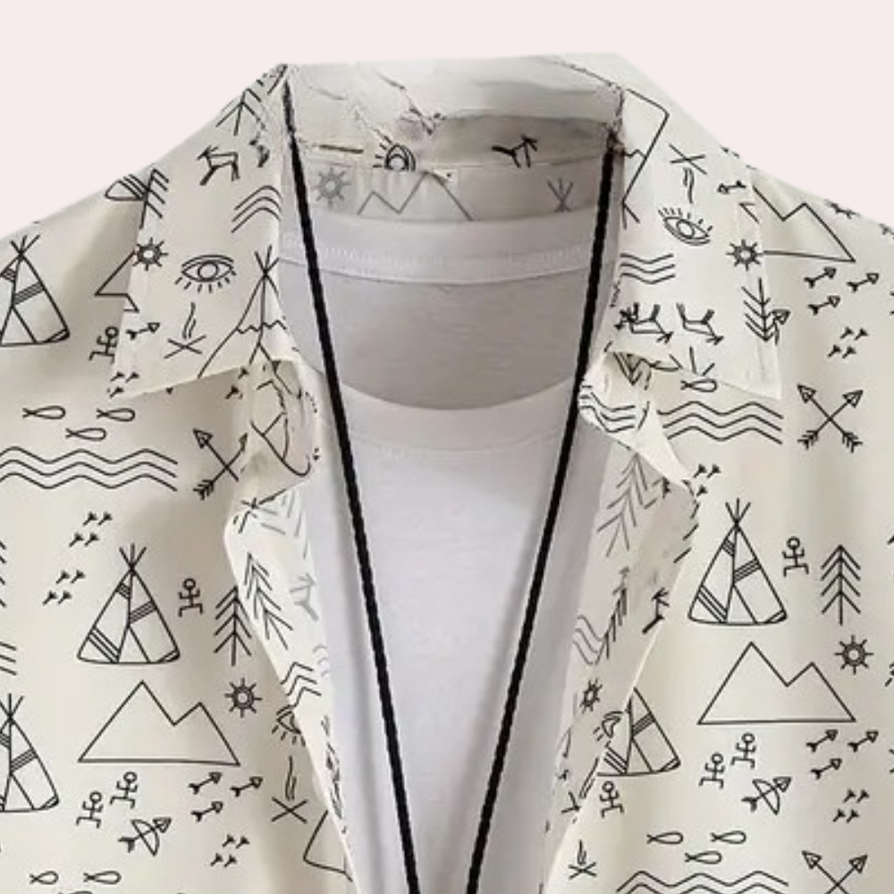 Casual Shirt with Print for Men - Emilio-S-State of Style