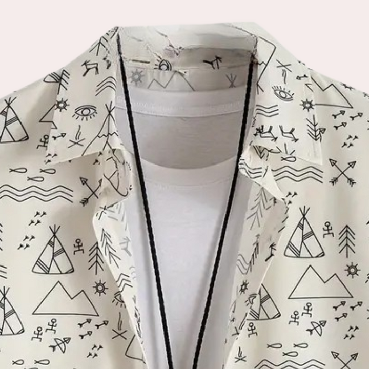 Casual Shirt with Print for Men - Emilio-S-State of Style