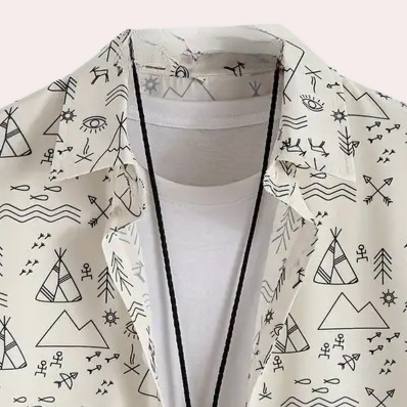 Casual Shirt with Print for Men - Emilio-S-State of Style