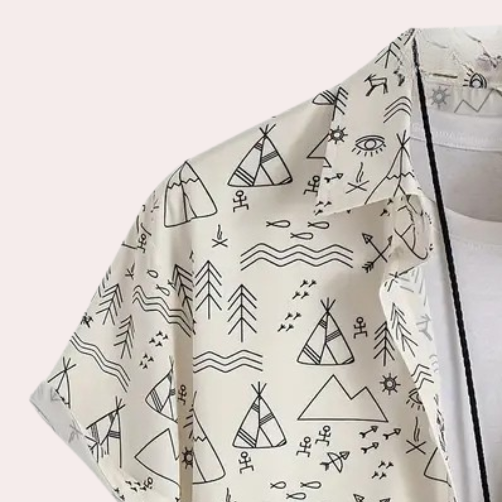 Casual Shirt with Print for Men - Emilio-S-State of Style