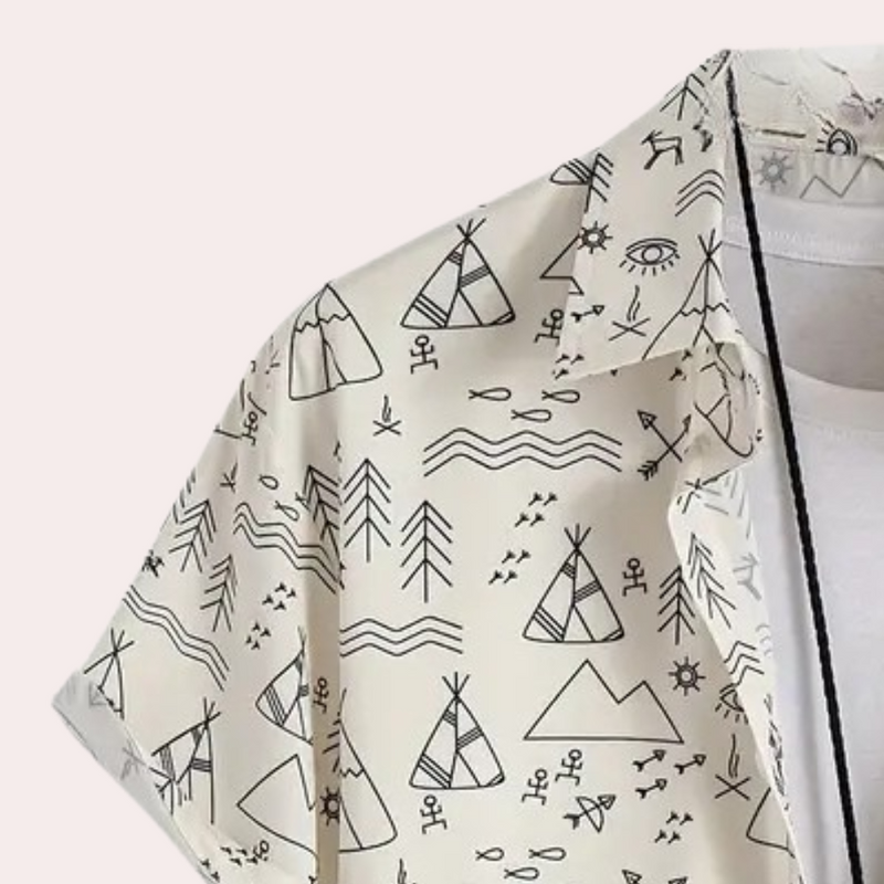 Casual Shirt with Print for Men - Emilio-S-State of Style