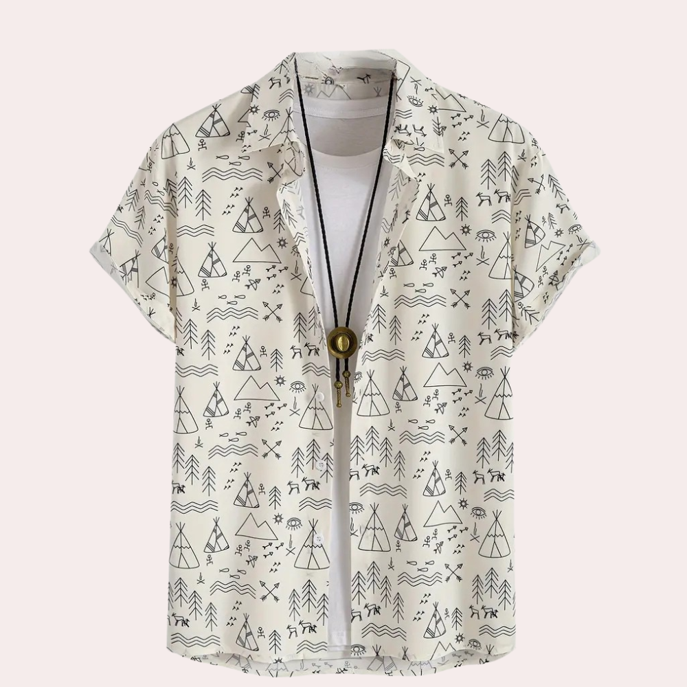 Casual Shirt with Print for Men - Emilio-S-State of Style