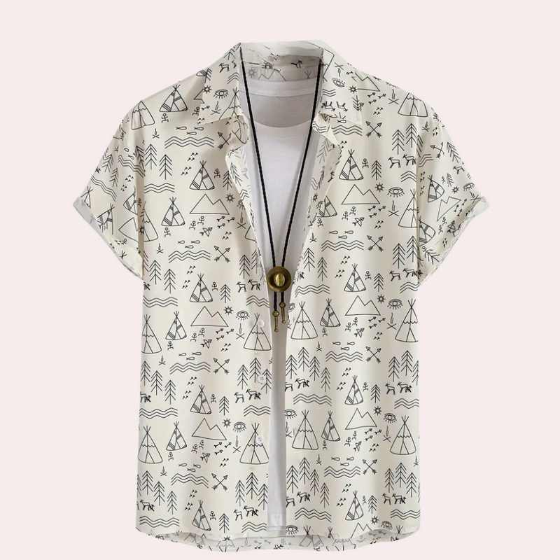 Casual Shirt with Print for Men - Emilio-S-State of Style