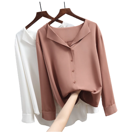 Casual Smooth Blouse | Elegant & Comfortable Everyday Top-Pink-S-State of Style
