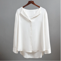 Casual Smooth Blouse | Elegant & Comfortable Everyday Top-White-S-State of Style