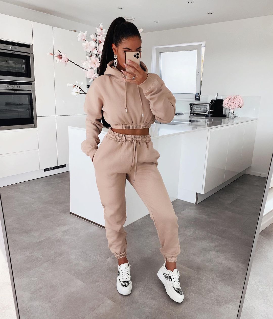 Casual Soft Jogging Set – Ella-Light Brown-S-State of Style
