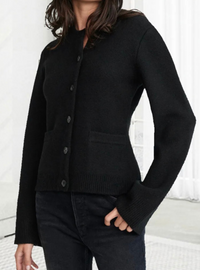 Casual Soft Ladies' Cardigan with Buttons - Noa-Black-XS-State of Style