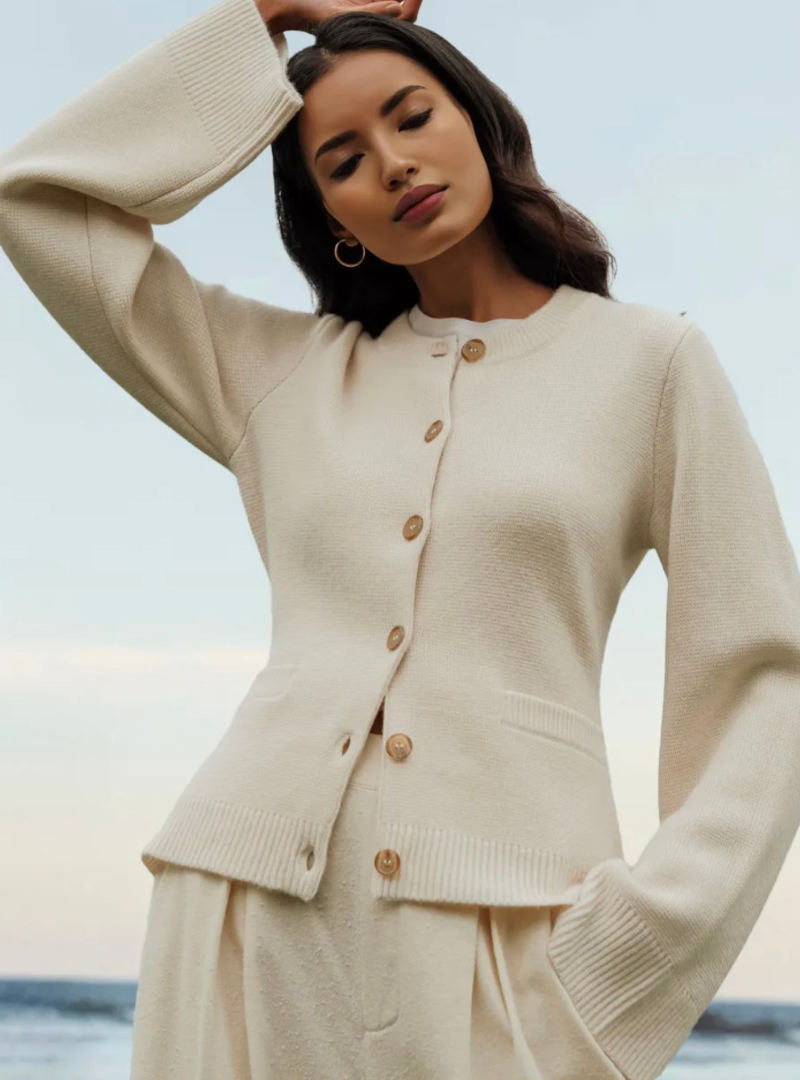 Casual Soft Women's Cardigan with Buttons - Noa-Ivory-XS-State of Style