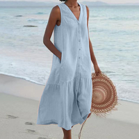 Casual Summer Dress - Liora-Blue-S-State of Style