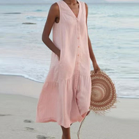 Casual Summer Dress - Liora-Pink-S-State of Style