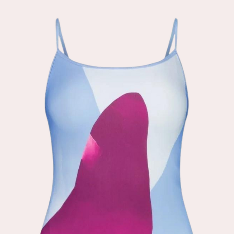 Casual Summer Dress with Figure Accent – Lucine-Light blue-S-State of Style