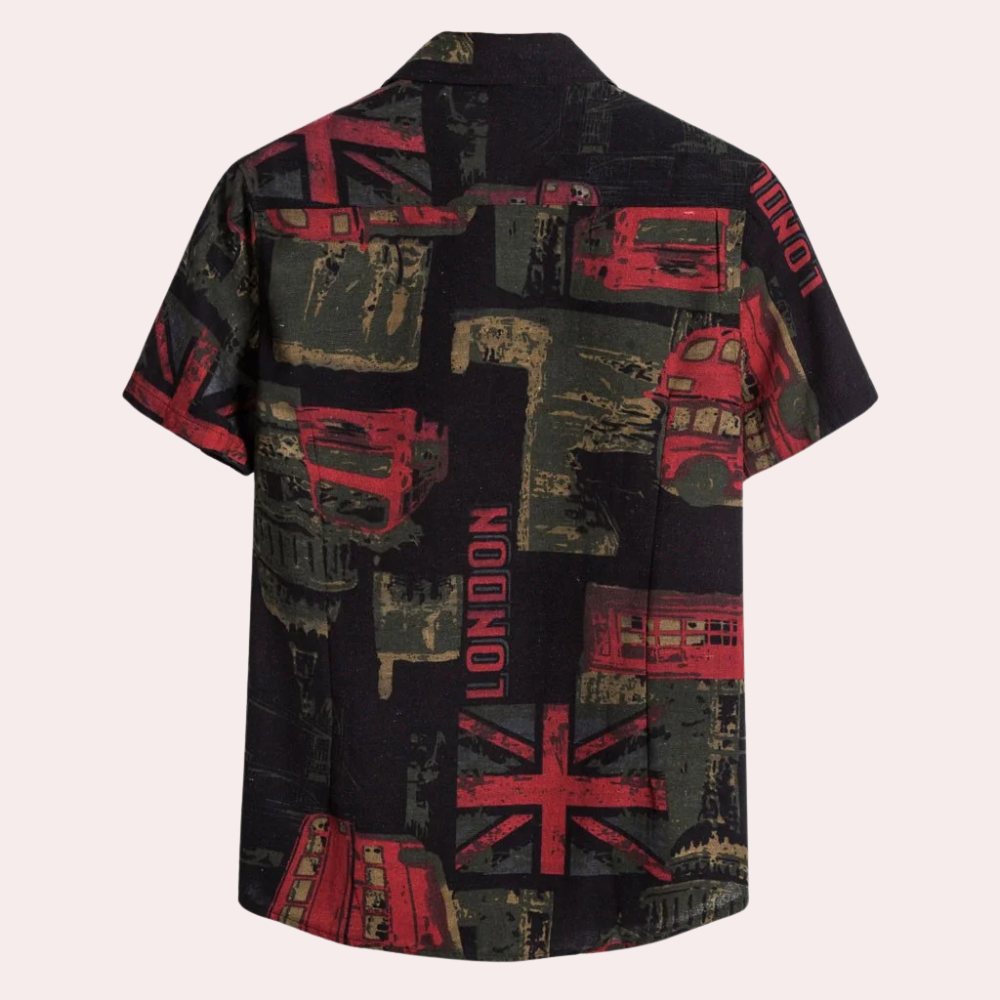 Casual Summer Shirt for Men - Dante-Black-S-State of Style