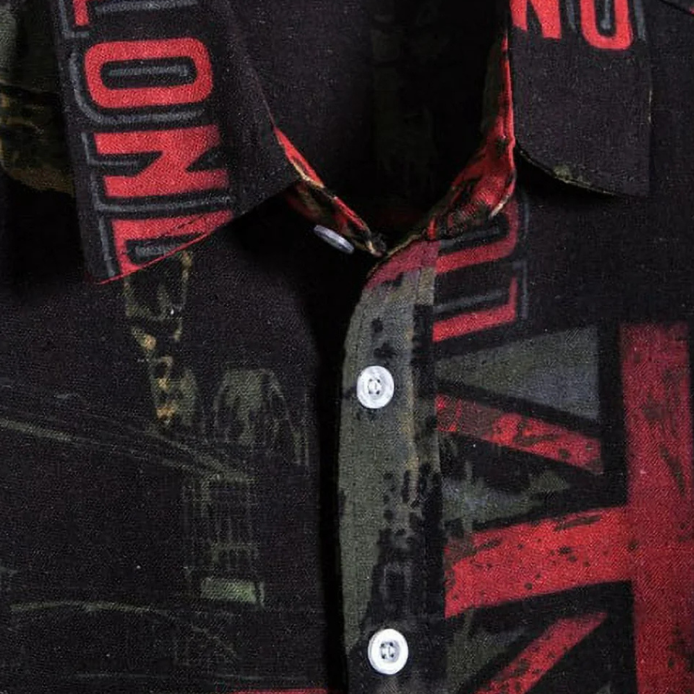 Casual Summer Shirt for Men - Dante-Black-S-State of Style