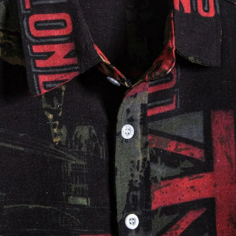 Casual Summer Shirt for Men - Dante-Black-S-State of Style