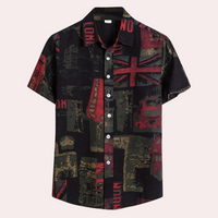 Casual Summer Shirt for Men - Dante-Black-S-State of Style