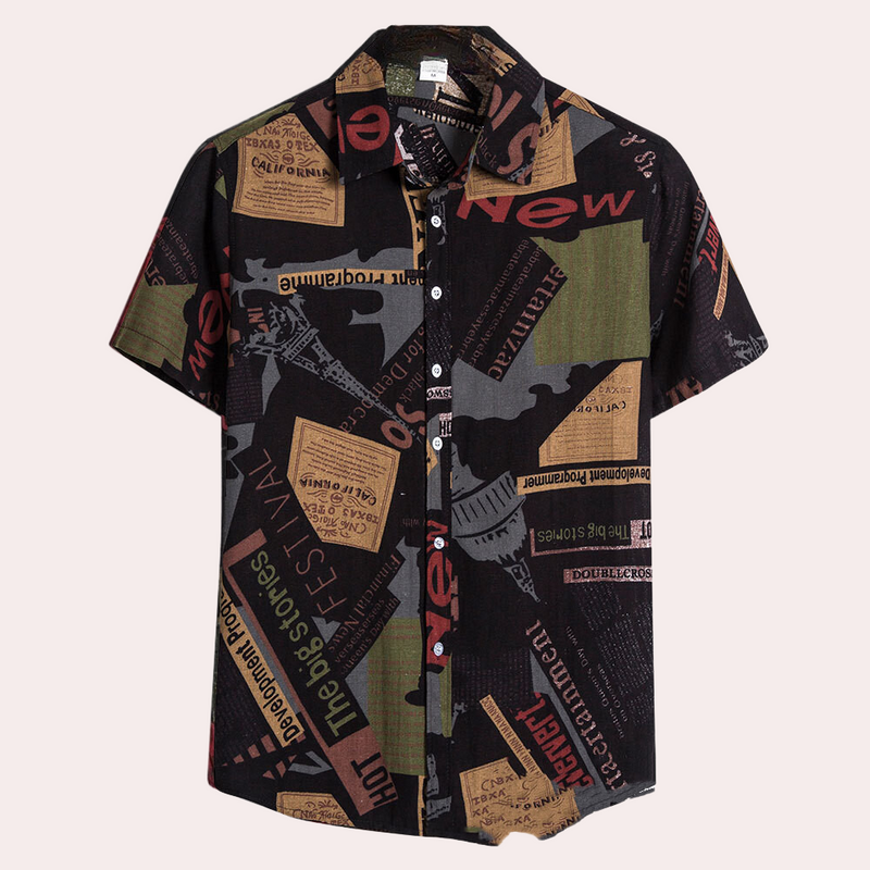 Casual Summer Shirt for Men - Dante-Khaki-S-State of Style