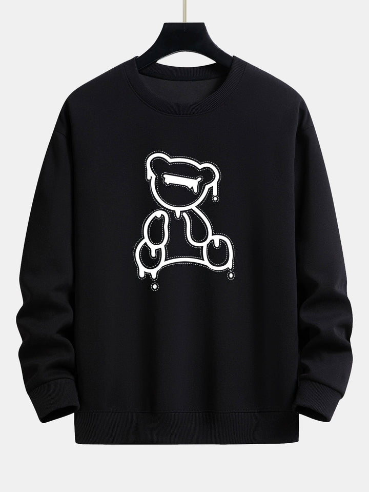 Casual Sweatshirt - BearLine-Black-S-State of Style