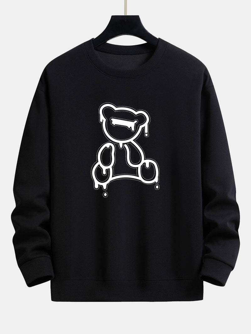 Casual Sweatshirt - BearLine-Black-S-State of Style