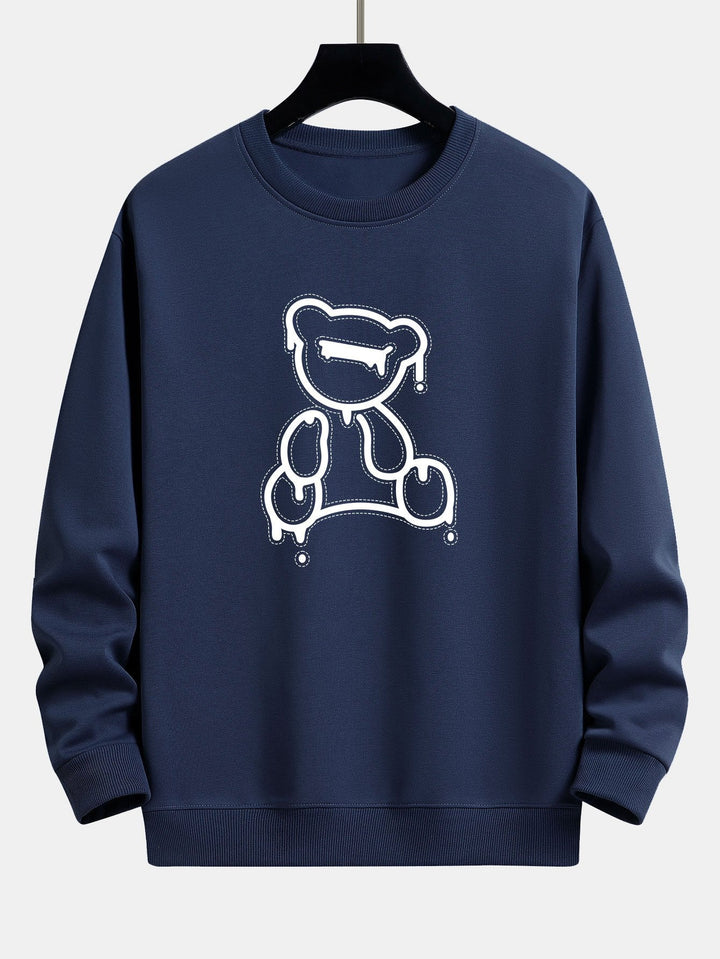 Casual Sweatshirt - BearLine-Blue-S-State of Style