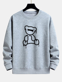 Casual Sweatshirt - BearLine-Grey-S-State of Style