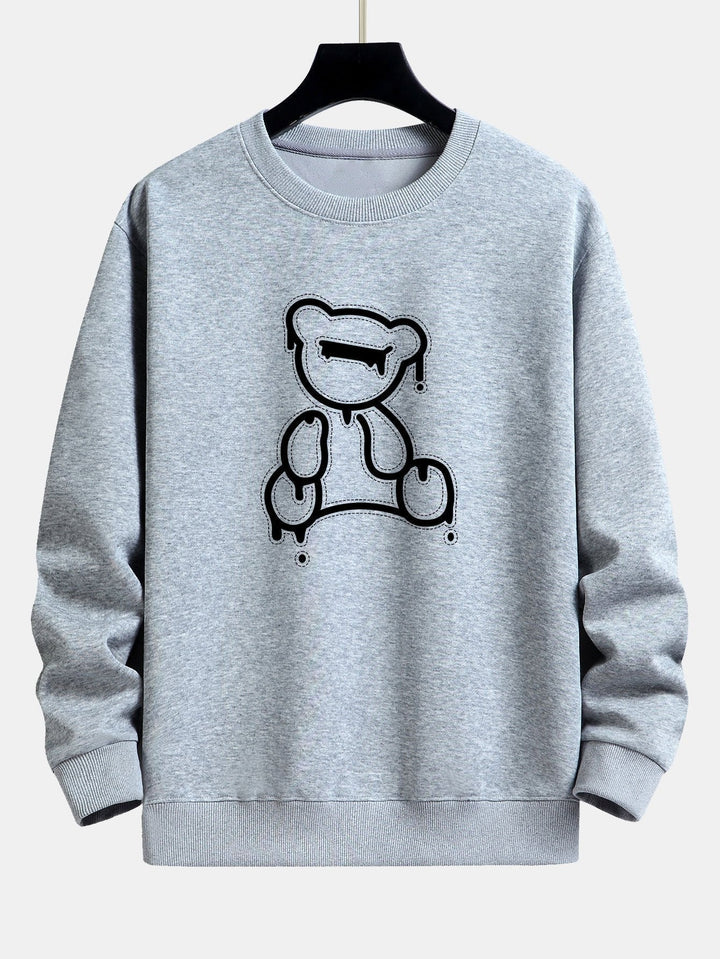 Casual Sweatshirt - BearLine-Grey-S-State of Style