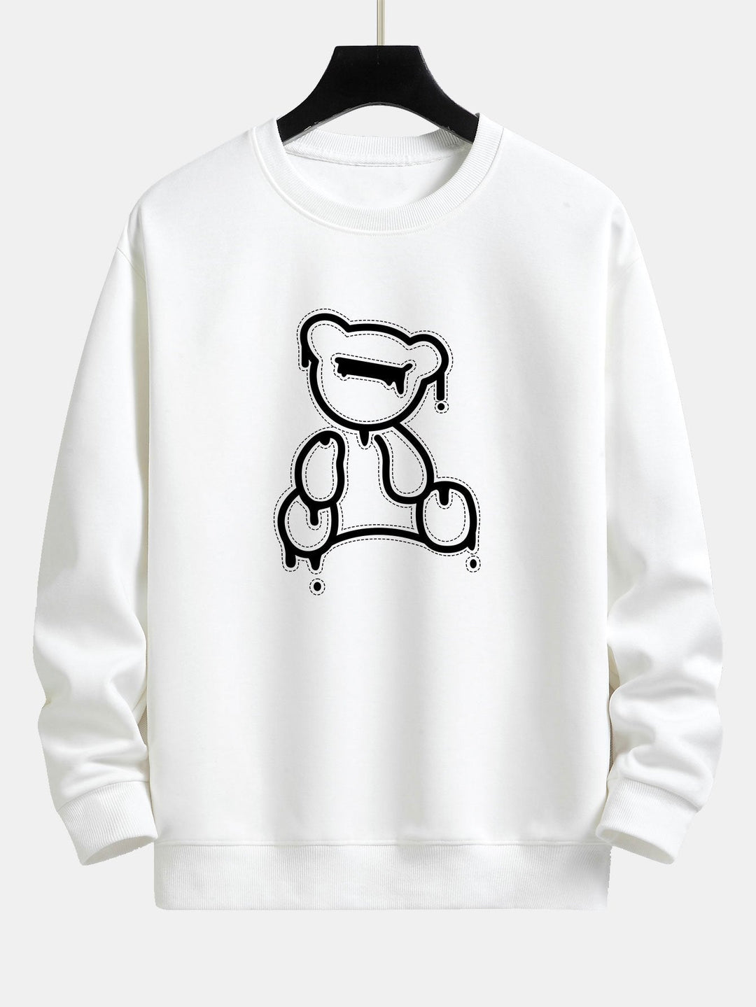 Casual Sweatshirt - BearLine-White-S-State of Style