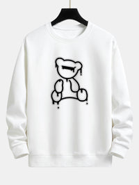 Casual Sweatshirt - BearLine-White-S-State of Style