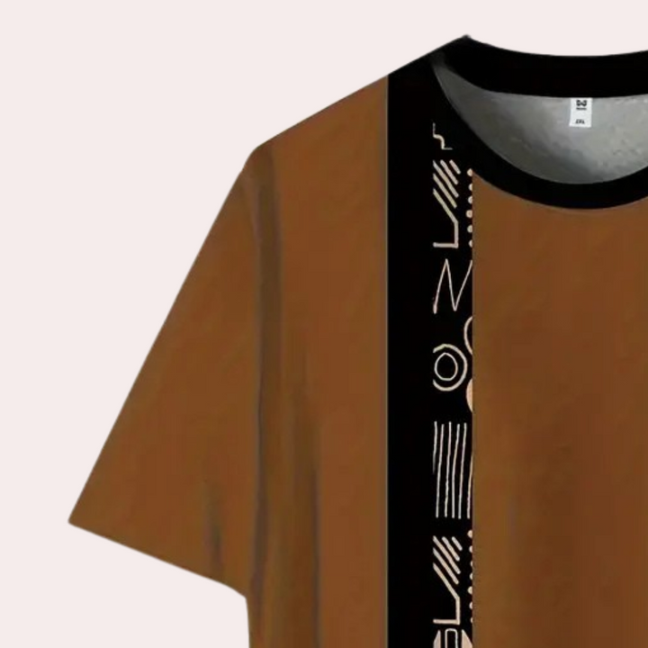 Casual T-Shirt with Colour Blocks for Men - Milo-S-State of Style