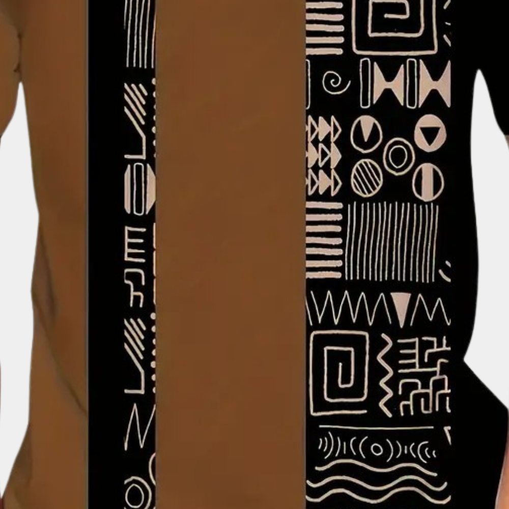 Casual T-Shirt with Colour Blocks for Men - Milo-S-State of Style