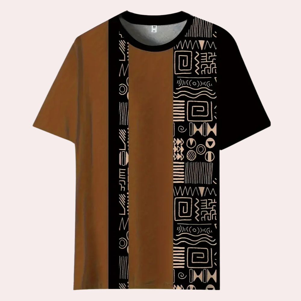 Casual T-Shirt with Colour Blocks for Men - Milo-S-State of Style