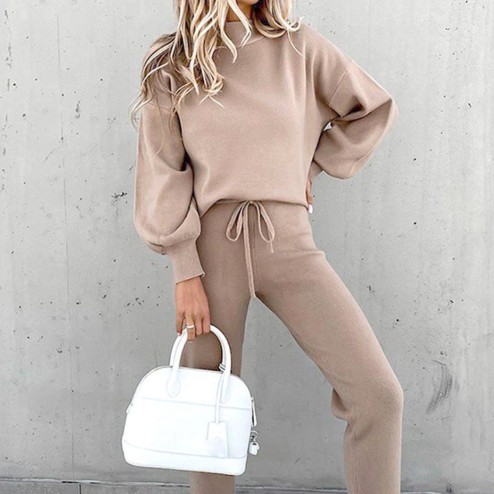 Casual Top And Skirt Set | Comfortable And Stylish-Beige-S-State of Style