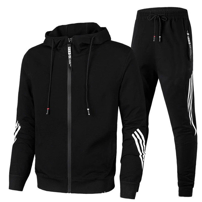 Casual Tracksuit - Ethan-Black-S-State of Style