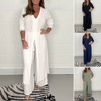 Casual Two-Piece Leisure Suit for Women - Nova-White-S-State of Style