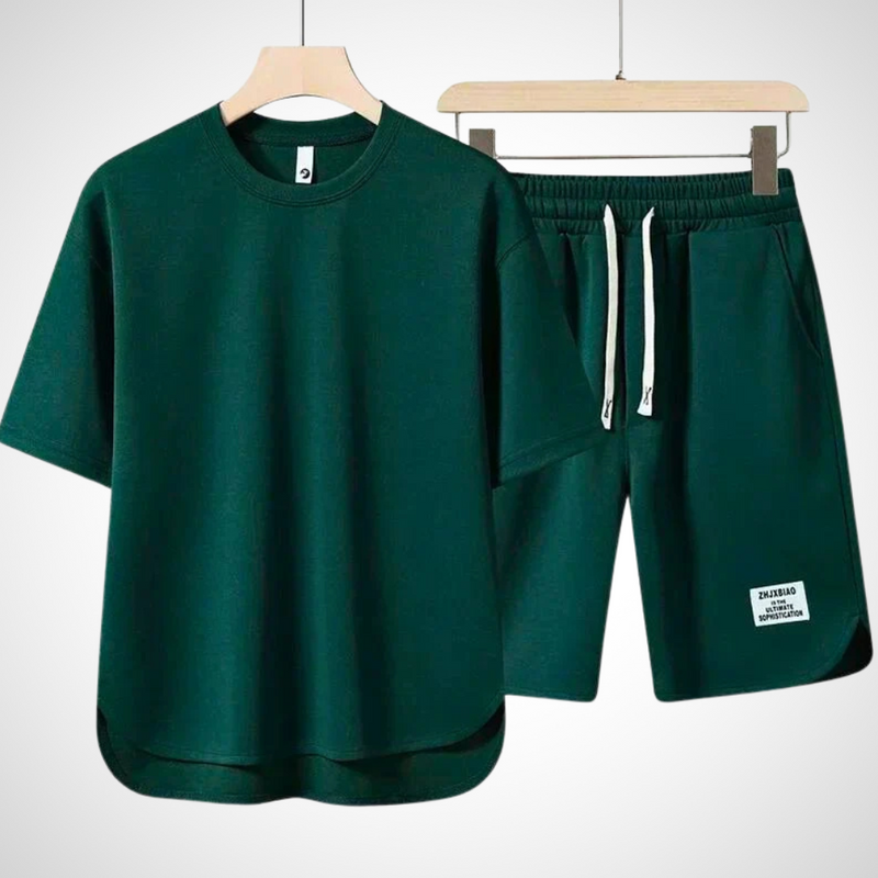Casual Two-Piece Men's Set – Dario-Green-S-State of Style