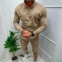 Casual Two-Piece Men's Set - Jasper-Grey-S-State of Style