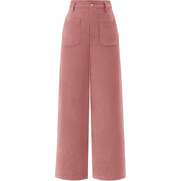 Casual Wide Palazzo Trousers with High Waist and Pockets - Clarissa-Pink-XS-State of Style