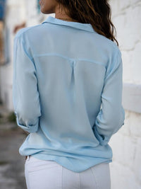 Casual Women's Blouse with Timeless Style - Mira-Light blue-S-State of Style