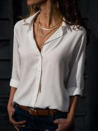 Casual Women's Blouse with Timeless Style - Mira-White-S-State of Style