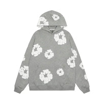 Casual Women's Hoodie with Floral Print - Amara-Grey-S-State of Style