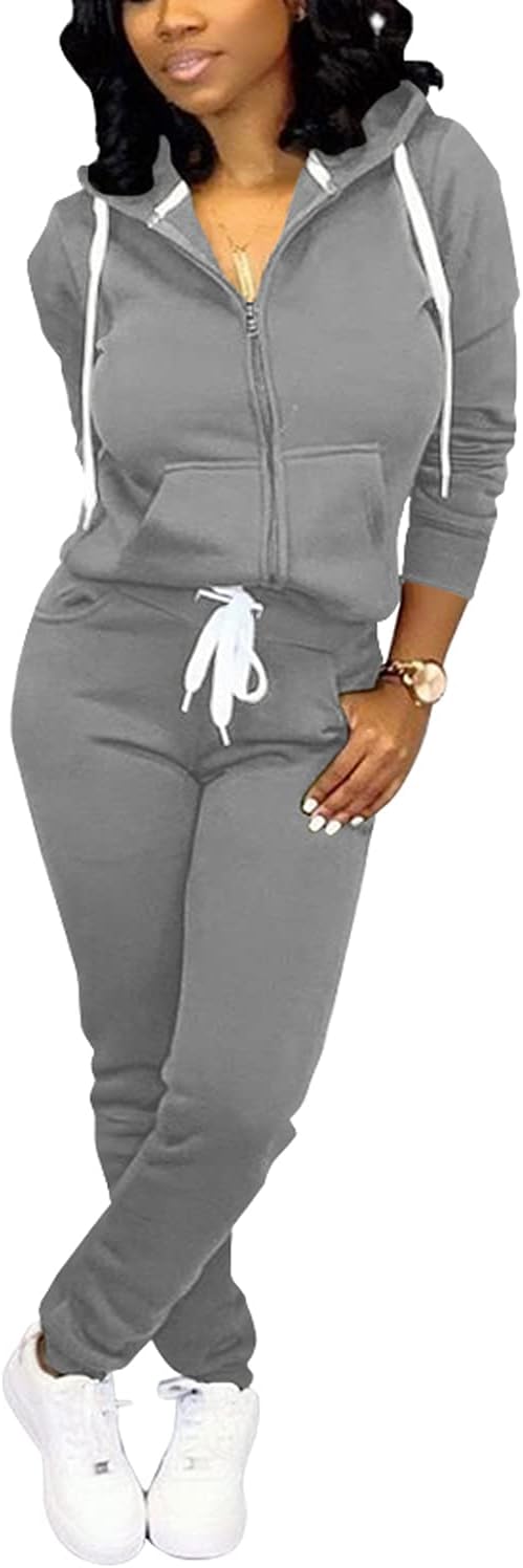 Casual Women's Jogging Suit - Mia-Dark Grey-S-State of Style