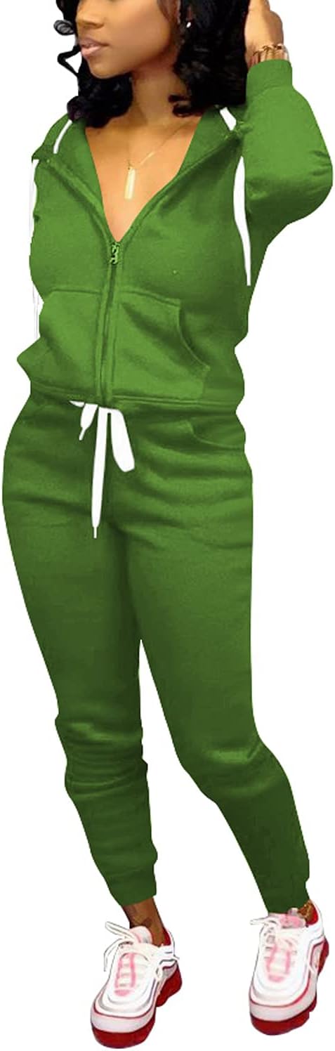 Casual Women's Jogging Suit - Mia-Olive Green-S-State of Style