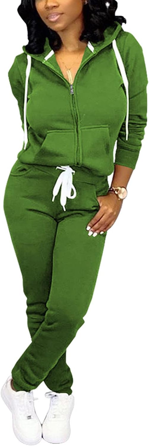 Casual Women's Jogging Suit - Mia-Olive Green-S-State of Style