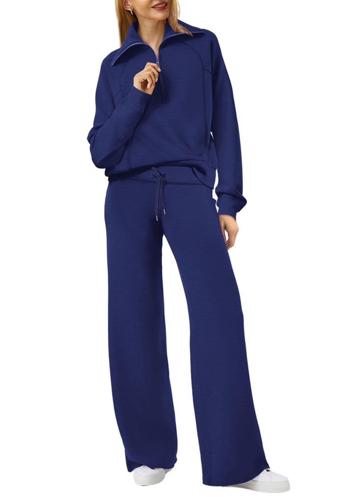 Casual Women's Lounge Set - Luna-Navy-S-State of Style