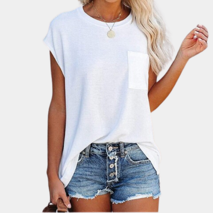 Casual Women's Summer T-Shirt – Linae-White-S-State of Style