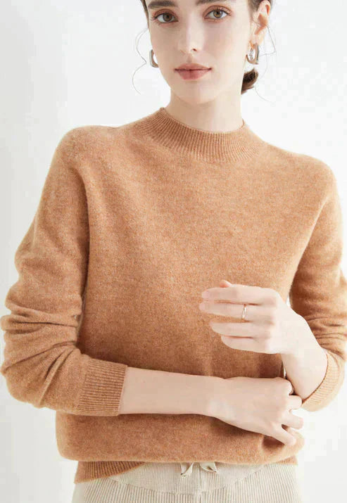Casual Women's Sweater - Livia-Light orange-M-State of Style