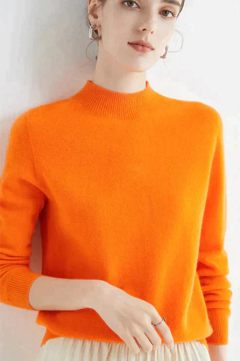 Casual Women's Sweater - Livia-Orange-M-State of Style
