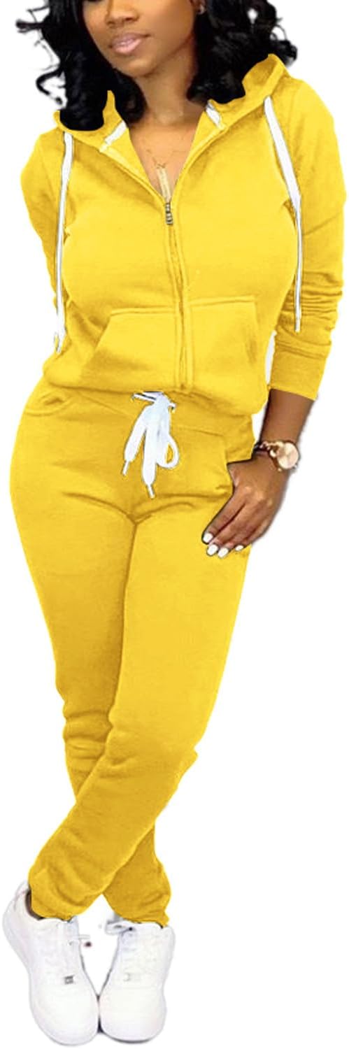 Casual Women's Tracksuit - Mia-Yellow-S-State of Style