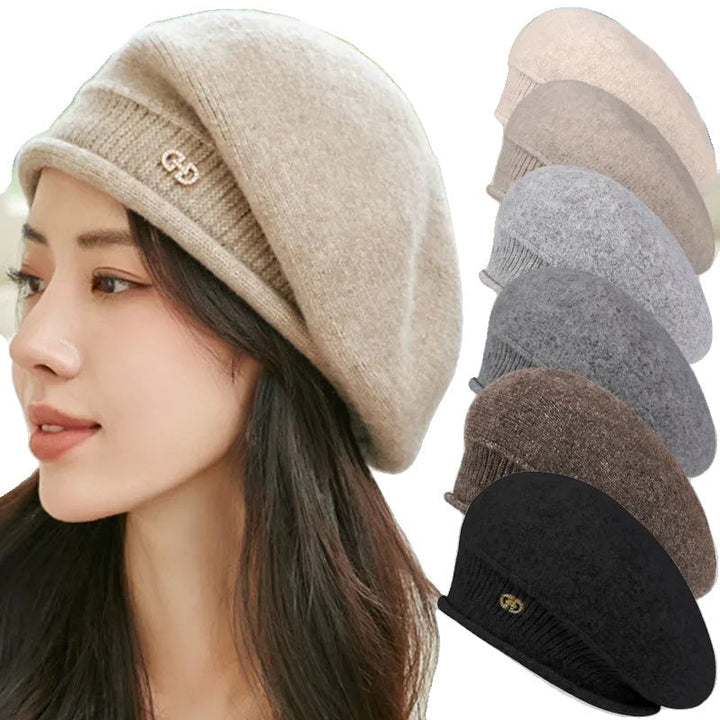 Casual Wool Ladies Beret - Diana-Light grey-State of Style
