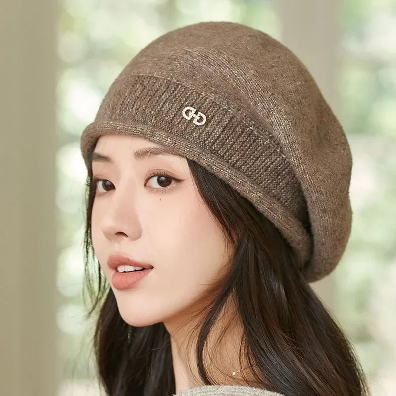 Casual Woollen Women's Beret - Diana-Brown-State of Style